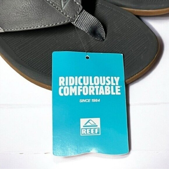 🌻 NEW w.Tags Reef Men's Grey Santa Ana Sandals Men's Size 9 - Picture 9 of 11
